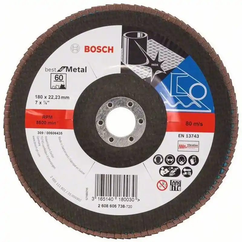 BOSCH Best for Metal Fächerschleifscheibe X571, 180x22,2mm, 80 2608606739 Expressversand