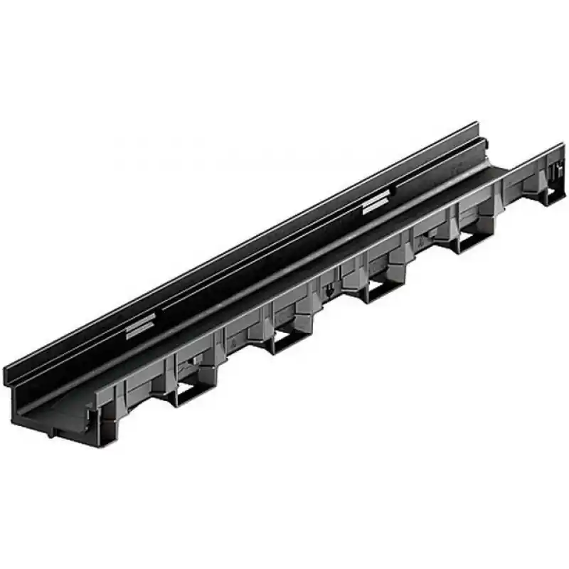 ACO DRAIN XtraDrain X100C Flachrinne ohne Sohlengefälle 1m, H=7,5cm, Kunststoffkante 11004 Echt