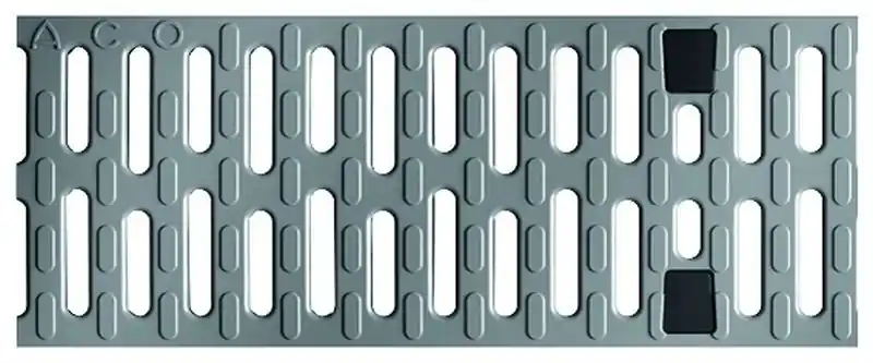 Neue Kollektion ACO Drainlock NW 100, Klasse B 125, Compositrost 0,5m, Kunststoff grau 132267
