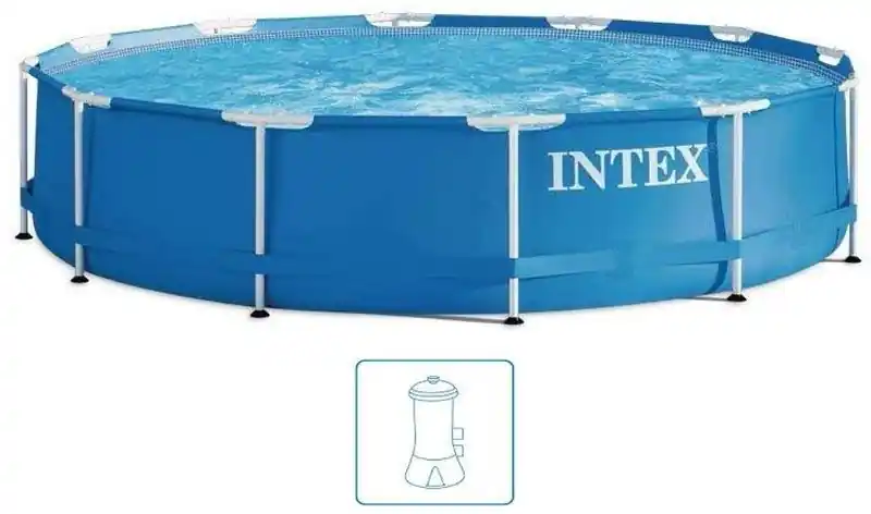 INTEX METAL FRAME POOLS Schwimmbad 457 x 84 cm 28240NP Markenware