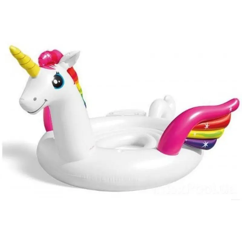 Neu INTEX MEGA UNICORN PARTY ISLAND Einhorn Badeinsel 429 x 302 x 152 cm 57296EU