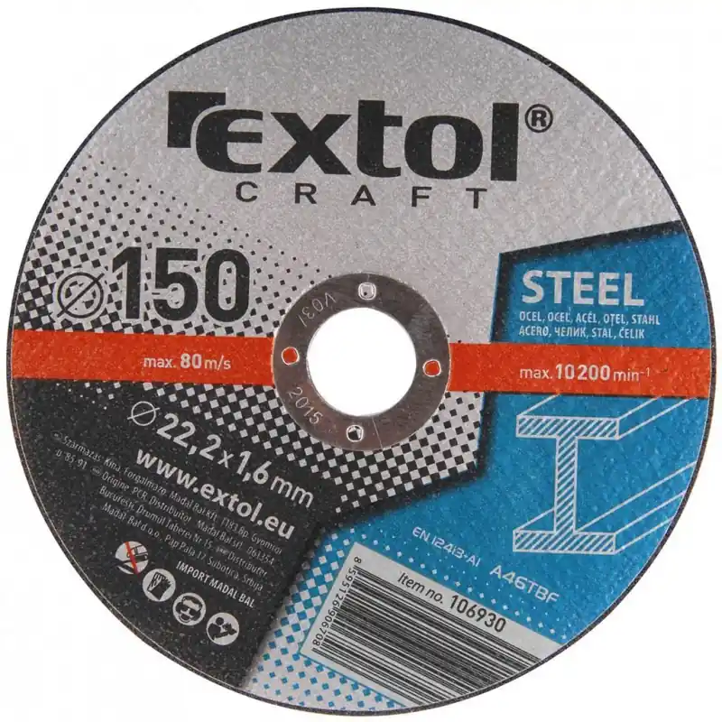 EXTOL CRAFT Schneidscheiben für Metall, 5 Stck, 150x1,6x22,2mm 106930 Markenware