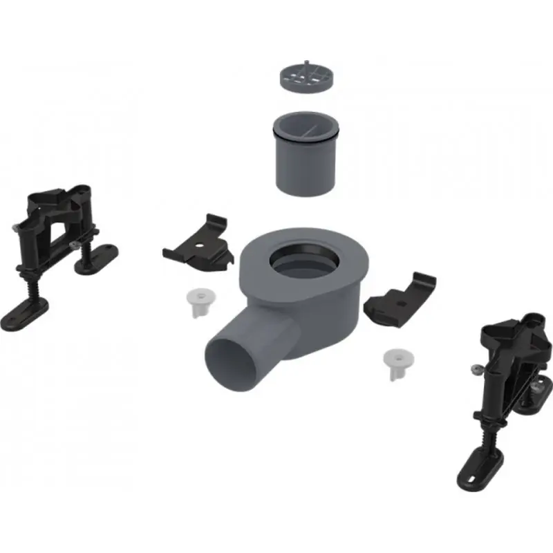 ALCAPLAST Flach Siphon DN50 mit dem Set der verstellbaren Füßen APZ-S9 Jetzt Kaufen