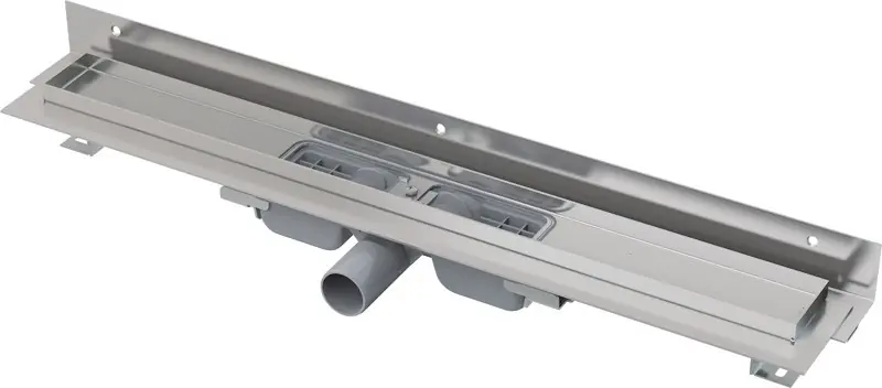 Kracherpreis ALCAPLAST Low Duschrinne mit Rand 650 mm für den perforierten Rost zur Wand APZ104-650
