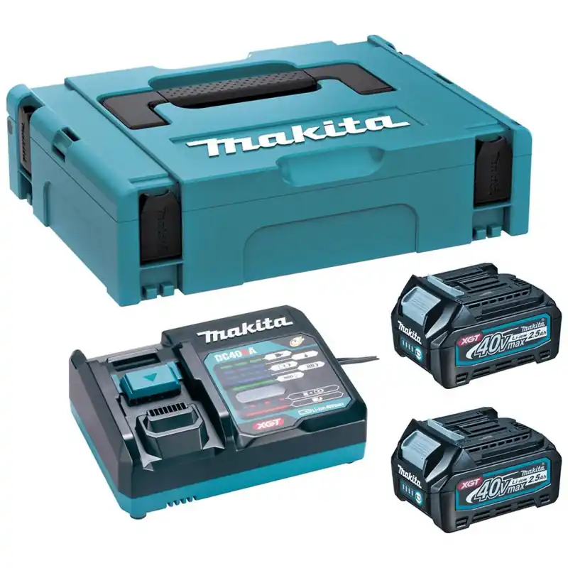 Ausverkauf Makita 191J81-6 Set Li-ion XGT 40V 2xBL4025 Akku + DC40RA Ladegerät + Makpac Gr. 1