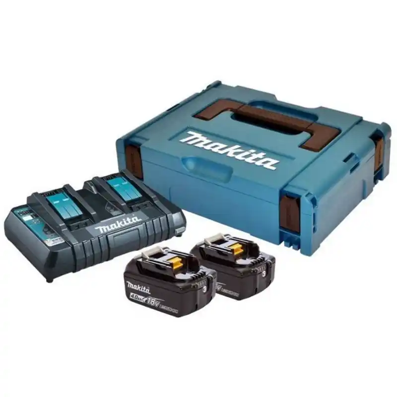 Makita Set Li-ion LXT 18V 2xBL1840B + DC18RD Ladegerät + Koffer 197504-2 Saisonangebot