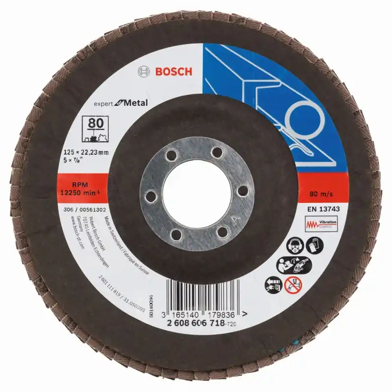 BOSCH Expert for Metal Fächerschleifscheibe X551, 125x22,23mm, 80, gewinkelt 2608606718 Preiswert