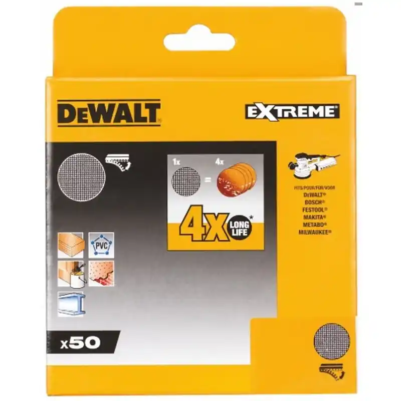 DeWALT EXTREME Schleifgitter 125mm K120 DTM8569 Solange Der Vorrat Reicht