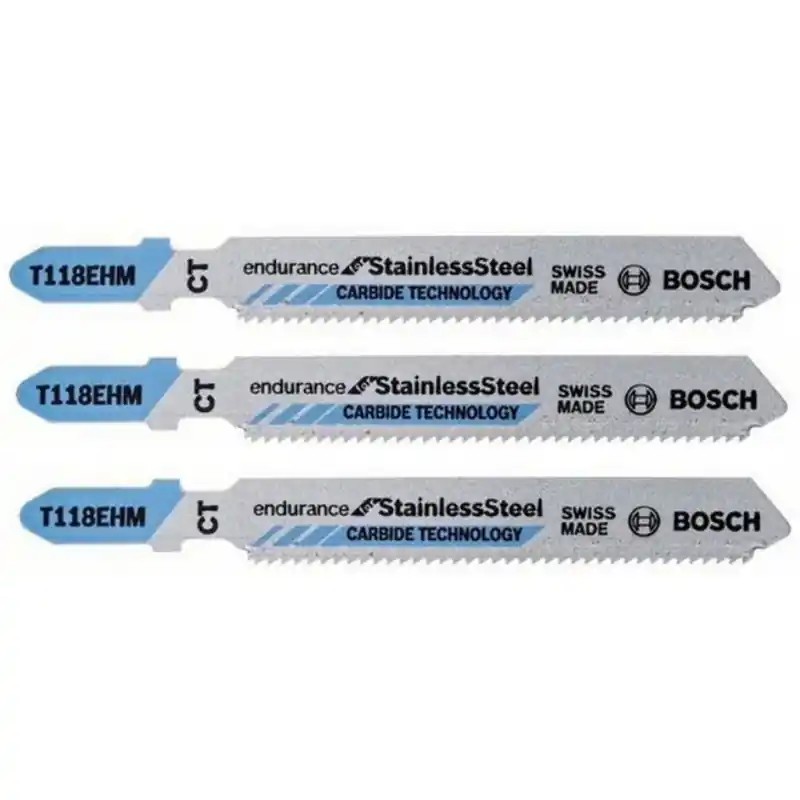 Finale Aktion BOSCH Stichsägeblatt T 118 EHM Carbide Special for Inox 3er-Pack 2608630665