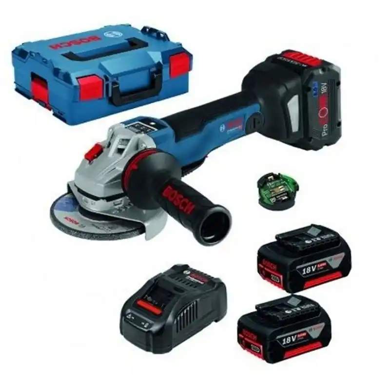 BOSCH GWS 18V-10 PSC Winkelschleifer, 2x 5,0Ah 06019G3F0D Markenprodukt