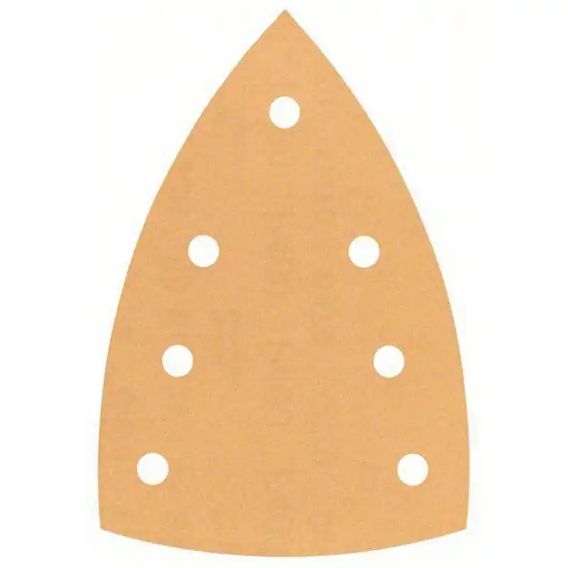 Markenprodukt BOSCH Schleifblatt C470 für Deltaschleifer, 100x150mm, 400, 7 Löcher, 10er-Pack 2608624057