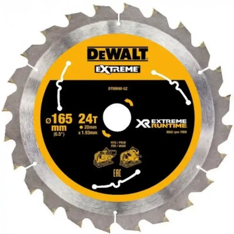 Neuheit DeWALT DT99560-QZ Kreissägeblatt Tauchkr. 165 x 20mm 24WZ/FZ