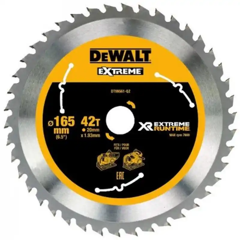 DeWALT DT99561-QZ Kreissägeblatt Tauchkr. 165 x 20mm 42WZ/FZ Must-Have