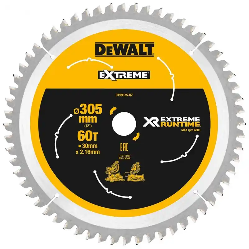 Versand Am Gleichen Tag DeWALT DT99575-QZ Kreissägeblatt stationär 305 x 30 mm, 60 Zähne, XR FLEXVOLT