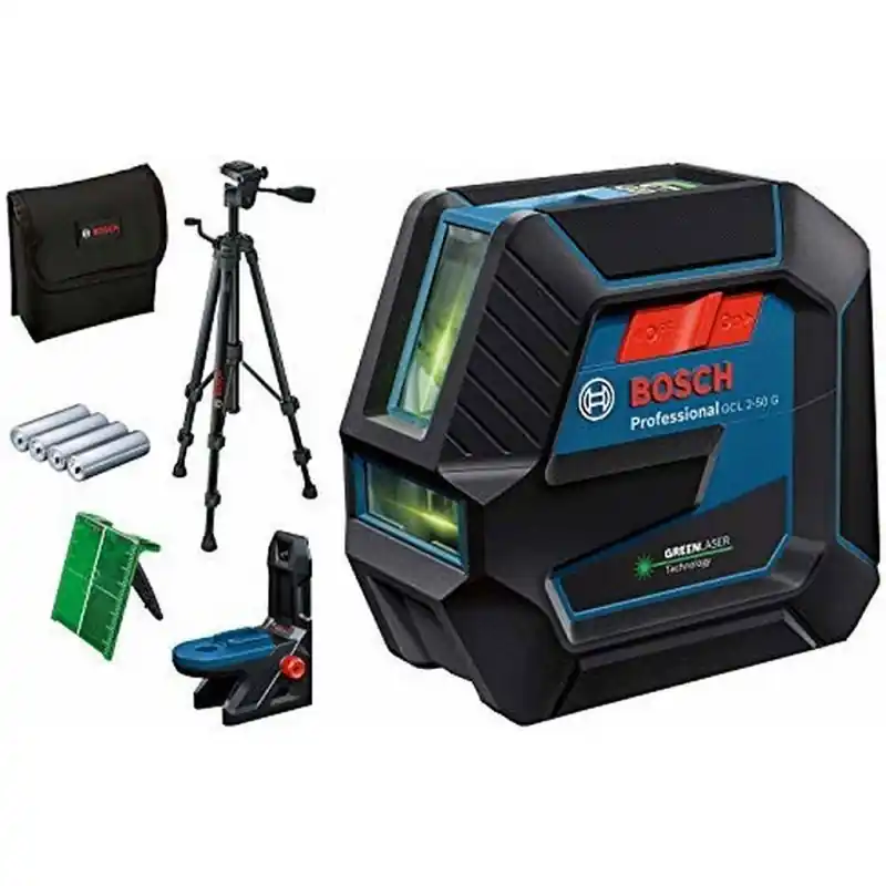 Sonderangebot BOSCH GCL 2-50 G Kombilaser, 4x AA Battery + Stativ BT 150, 0601066M01