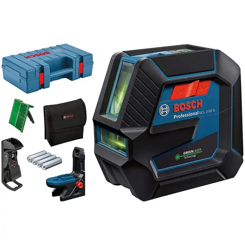 Zertifiziert BOSCH GCL 2-50 G Kombilaser, 4x AA Battery + Koffer 0601066M02