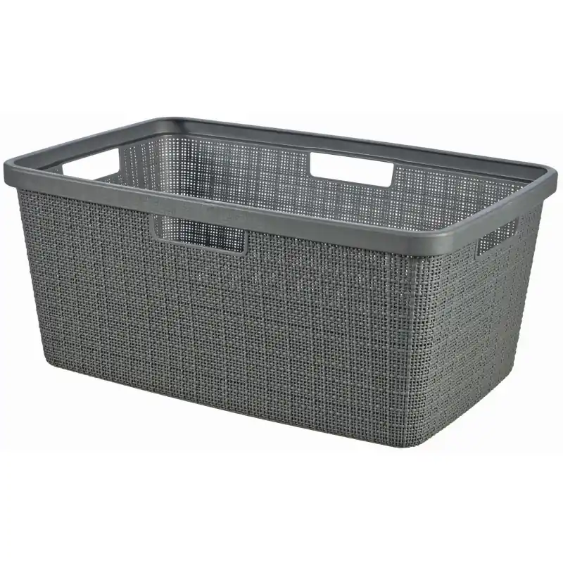 Neuheit CURVER JUTE 46L Wäschekorb 59 x 39 x 26 cm, dunkelgrau 08091-G44