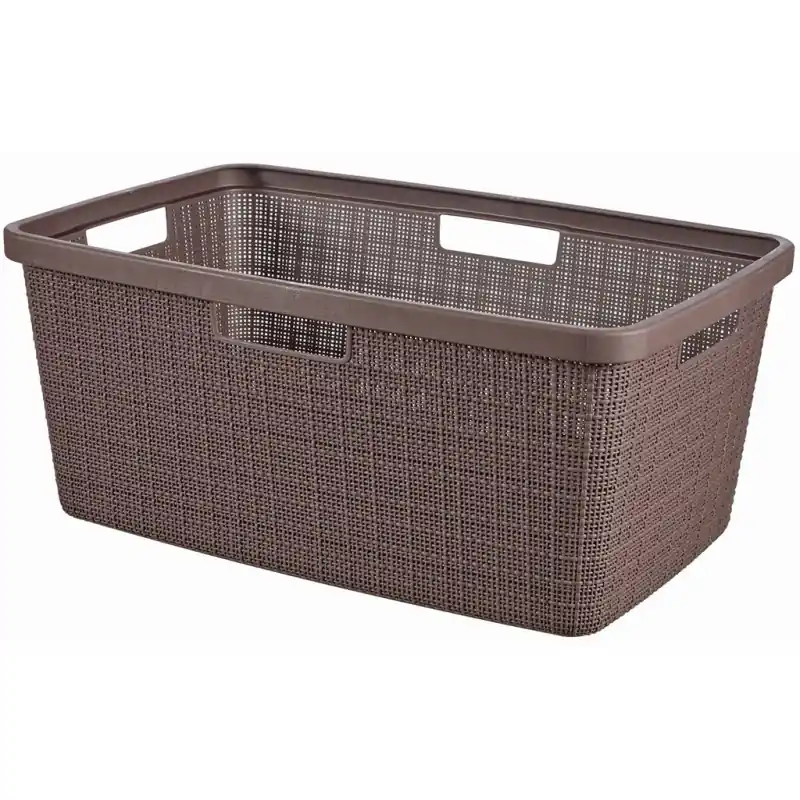 CURVER JUTE 46L Wäschekorb 59 x 39 x 26 cm, braun 08091-J28 Geprüft