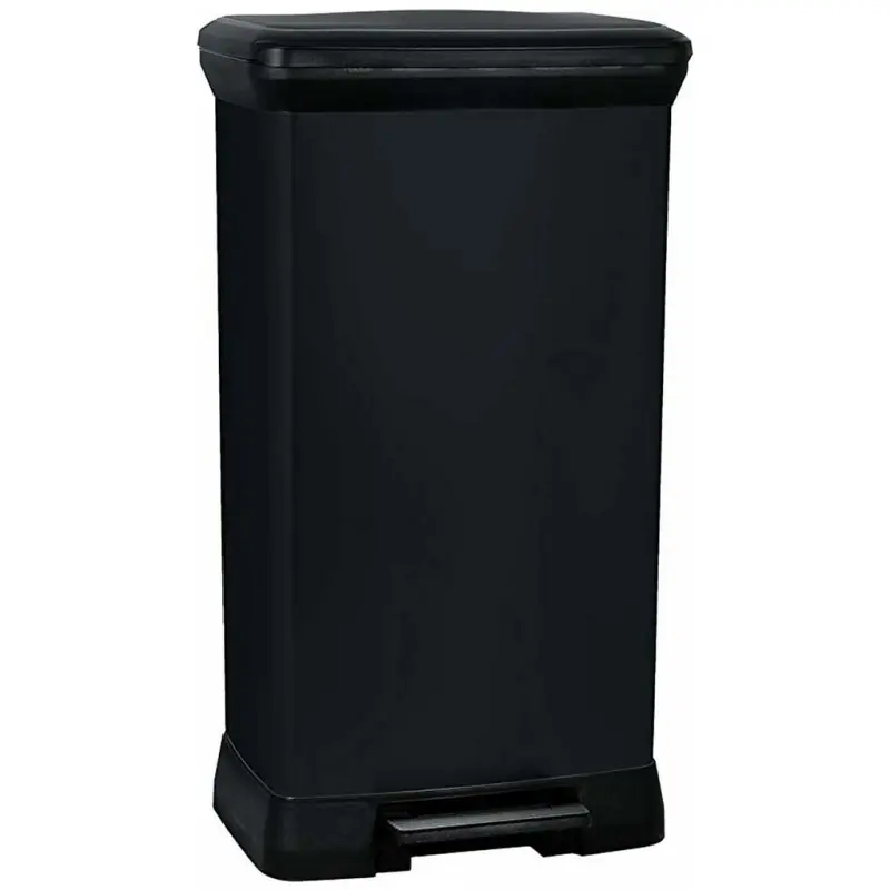 CURVER DECO BIN 50L Rechteckiger Treteimer 39 x 29 x 73 cm schwarz 02162-929 Neue Kollektion