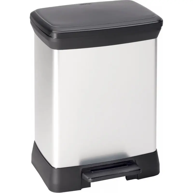 CURVER DECO BIN DUO 18L+10L Treteimer 29 x 39 x 50,5 cm silber 02165-582 Geprüft