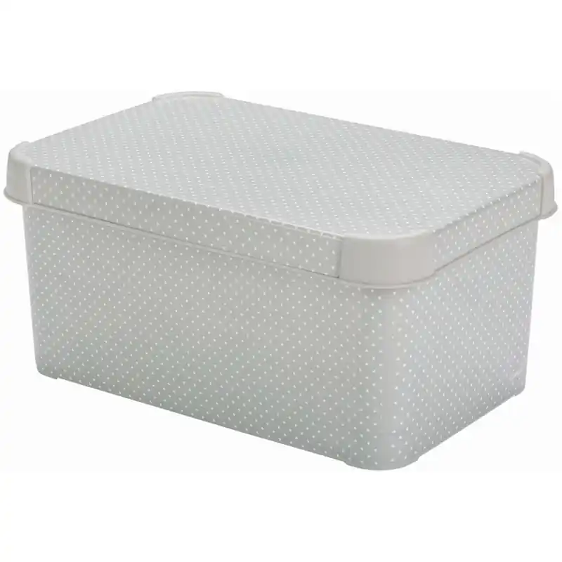 Nur Heute CURVER DOTS S Dekorative Aufbewahrungsbox 29,5 x 19,5 x 13,5 cm 04710-F52