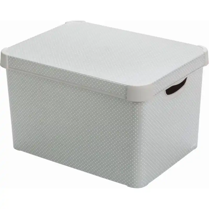CURVER DOTS L Dekorative Aufbewahrungsbox 39,5 x 29,5 x 25 cm 04711-F52 Nur Für Kurze Zeit