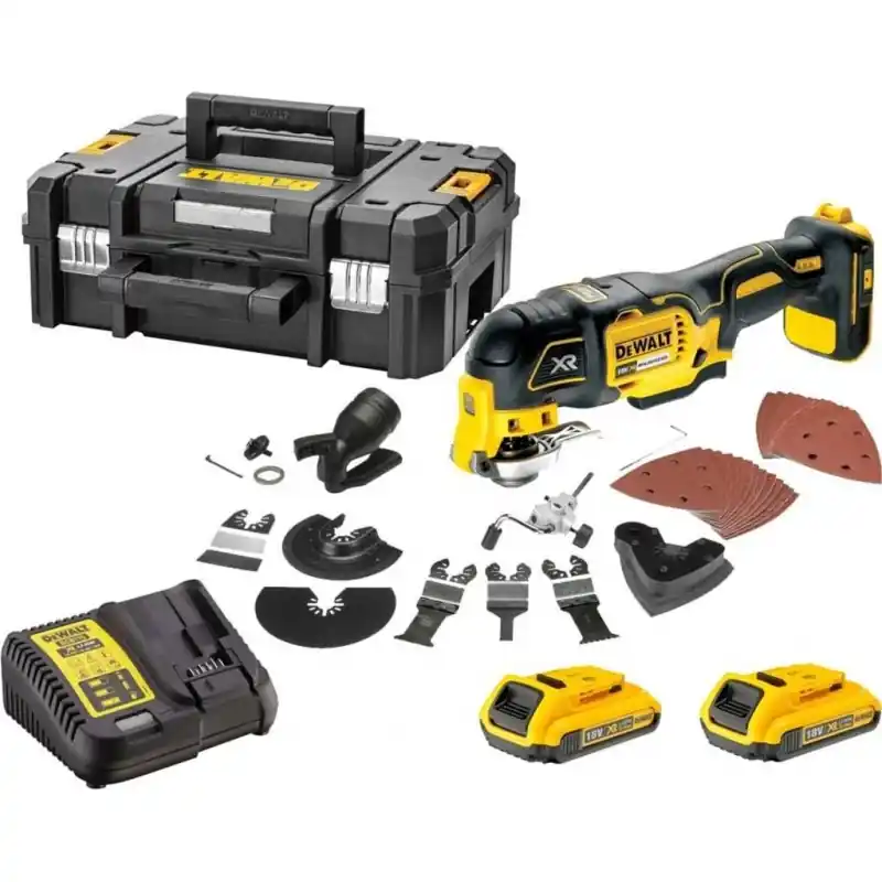 Direktkauf DeWALT DCS355D2-QW Akku-Multi-Tool XR Li-Ion (18V/2x 2,0Ah) Tstak