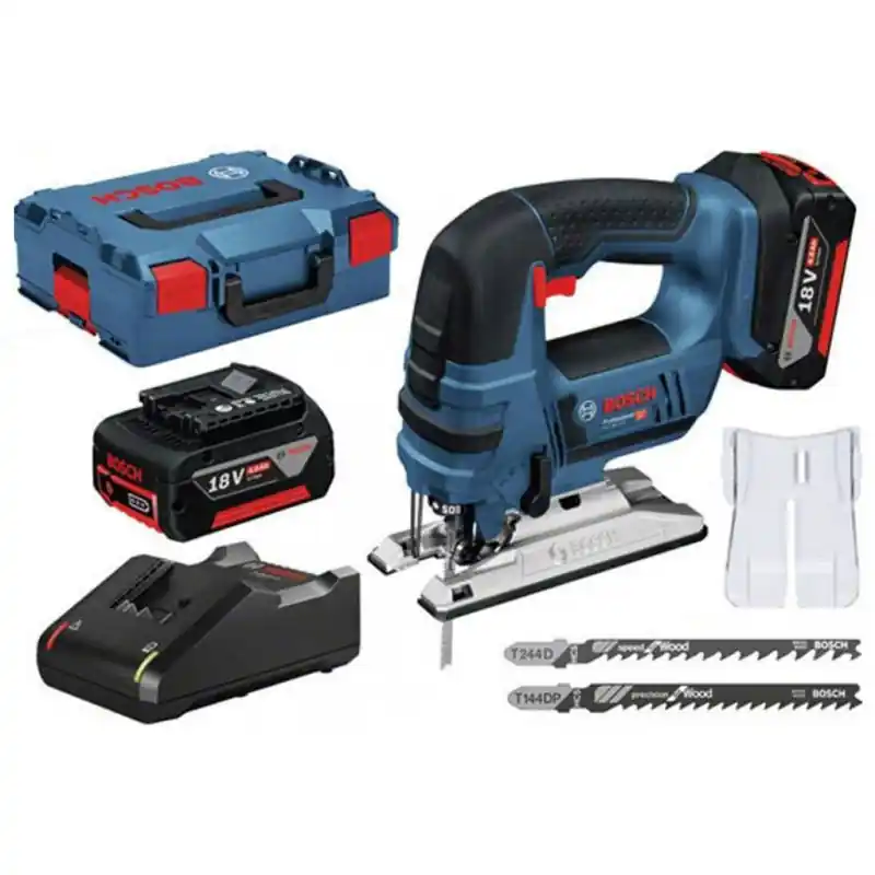 Direktkauf BOSCH Akku-Stichsäge GST 18 V-LI B, mit 2 x 4.0 Ah Li-Ion Akku, L-BOXX 06015A6106
