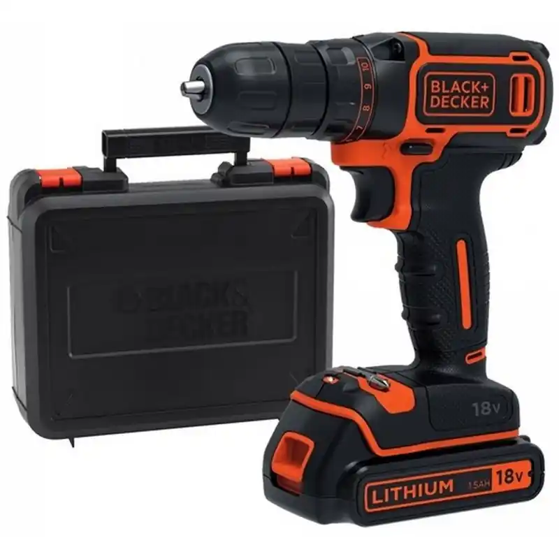 Black Decker BDCDC18K-QW Akku-Bohrschrauber (30Nm/18V/1x1,5Ah), Koffer Bestpreis