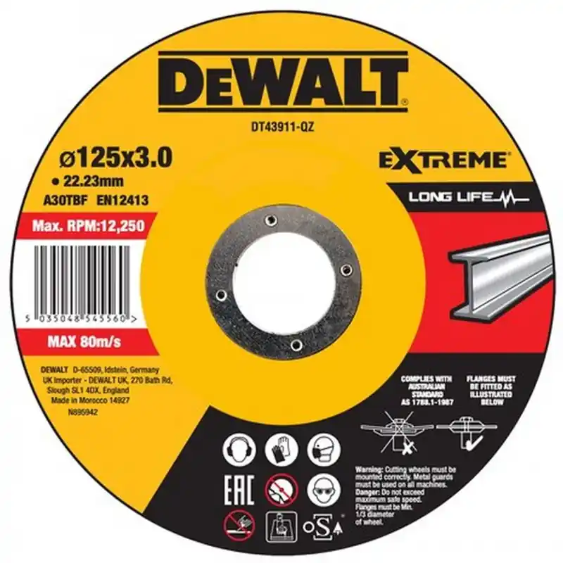 Meistverkauft DeWALT DT43911-QZ Trennscheibe 125mm x 3.0mm x 22.23mm