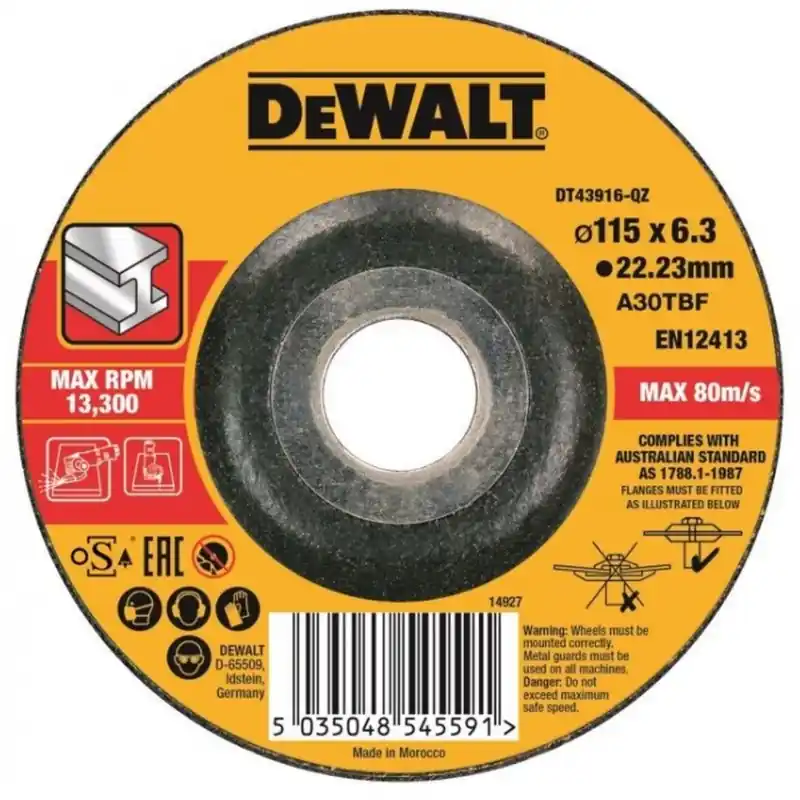DeWALT DT43916-QZ Schruppscheibe Metall gekr 115 x 6,3 mm Sofort Bestellen