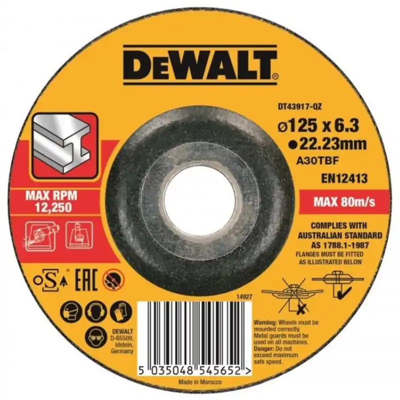 Direkt Vom Hersteller DeWALT DT43917-QZ Schruppscheibe Metall gekr 125x6,3mm