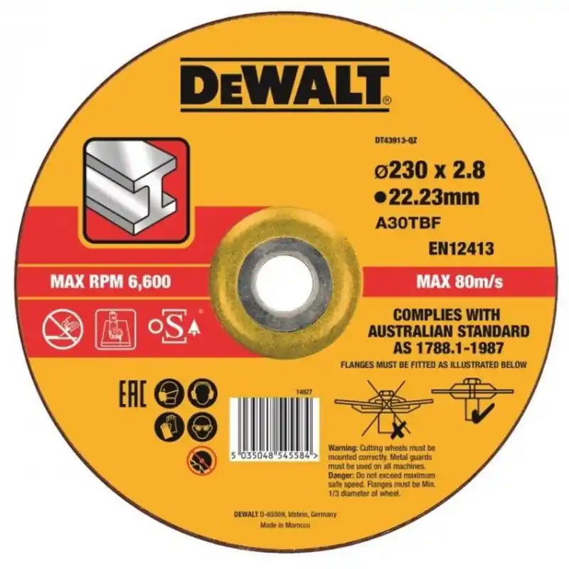 DeWALT DT43913-QZ Trennscheibe Metall gekr 230x2,8mm Heißes Angebot