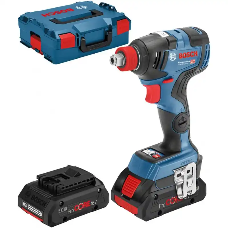Rabatt BOSCH GDX 18V-200 C Akku-Drehschlagschrauber, mit 2 x 4.0 Ah, 18V Akku, L-BOXX 06019G4206