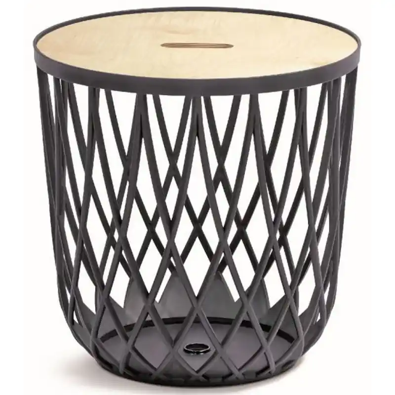 Ausverkauf UNIQUBO Korb, Kunststoff multifunktional Beistelltisch 55l, Anthrazit IKUB55T-S433