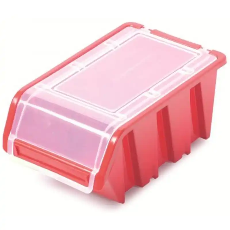 Expressversand Kistenberg TRUCK PLUS Stapelbox mit Deckel Box Sortierbox, 155x100x70mm, rot KTR16F-3020
