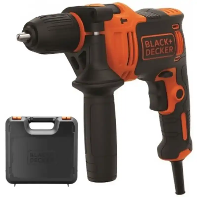 Wochenendangebot Black  Decker BEH710K-QS Elektro-Schlagbohrmaschine (23,3Nm/710W), Koffer