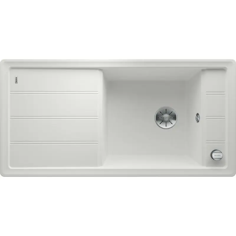 BLANCO Faron XL 6 S Granitspüle mit Ablauffernbedienung, reversibel, weiß 524787 Begrenztes Angebot