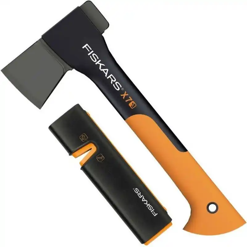 Bestpreis Fiskars Set Universalaxt X7 + Axt- und Messerschäfer Xsharp™ 1020183