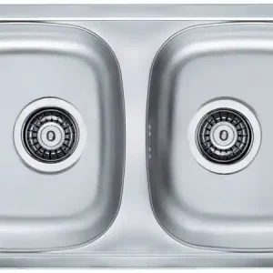 ALVEUS BASIC 160 FI 90 Edelstahlspüle, 780 x 435 mm, Leinen 1049434 Echt