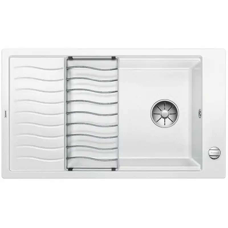 BLANCO Elon XL 8 S Infino Granitspüle, Exzenterbetätigung, weiß 524864 Schneller Versand