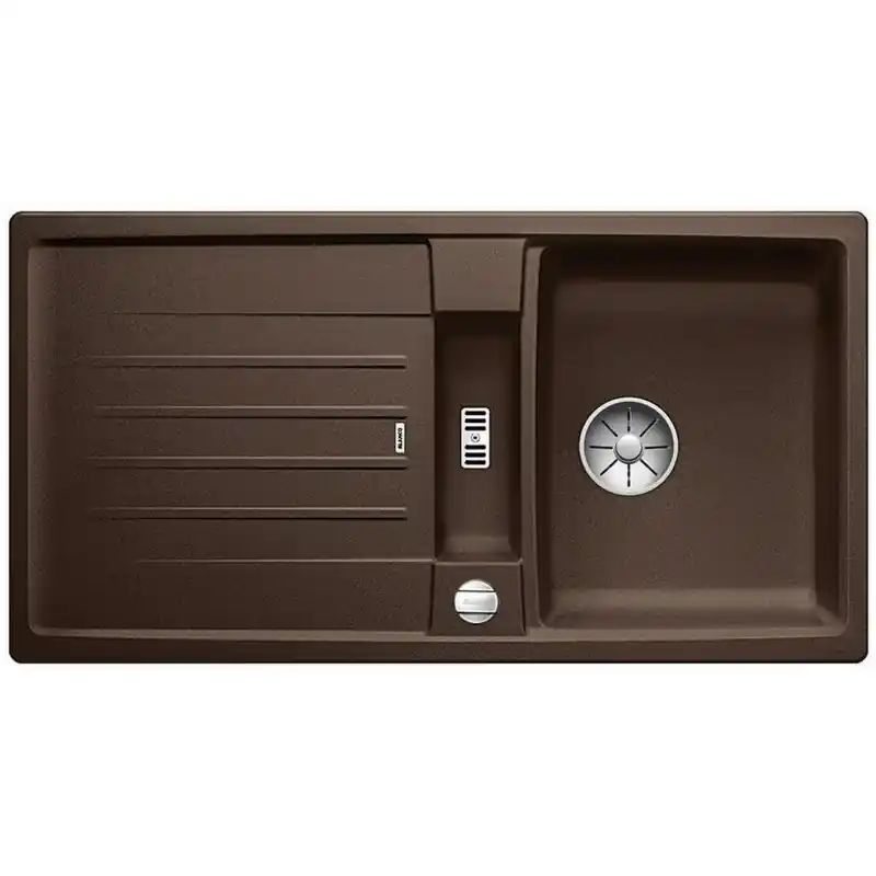 Sale BLANCO Lexa 5 S Infino Granitspüle mit Ablauffernbedienung, cafe 524929