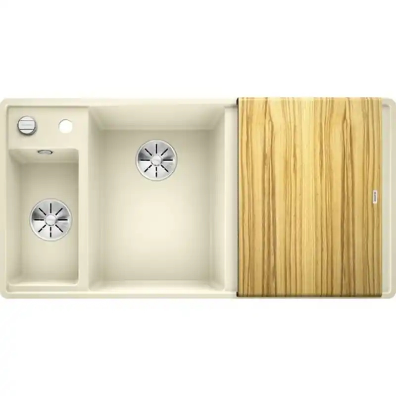 Echt BLANCO Axia III 6 S-F Infino Flächenbündigespüle Silgranit, jasmin 524667