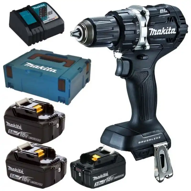Markenprodukt Makita DDF484BJX1 Akku-Bohrschrauber (2x5.0Ah+1x3.0Ah/18V) Makpac Gr.2