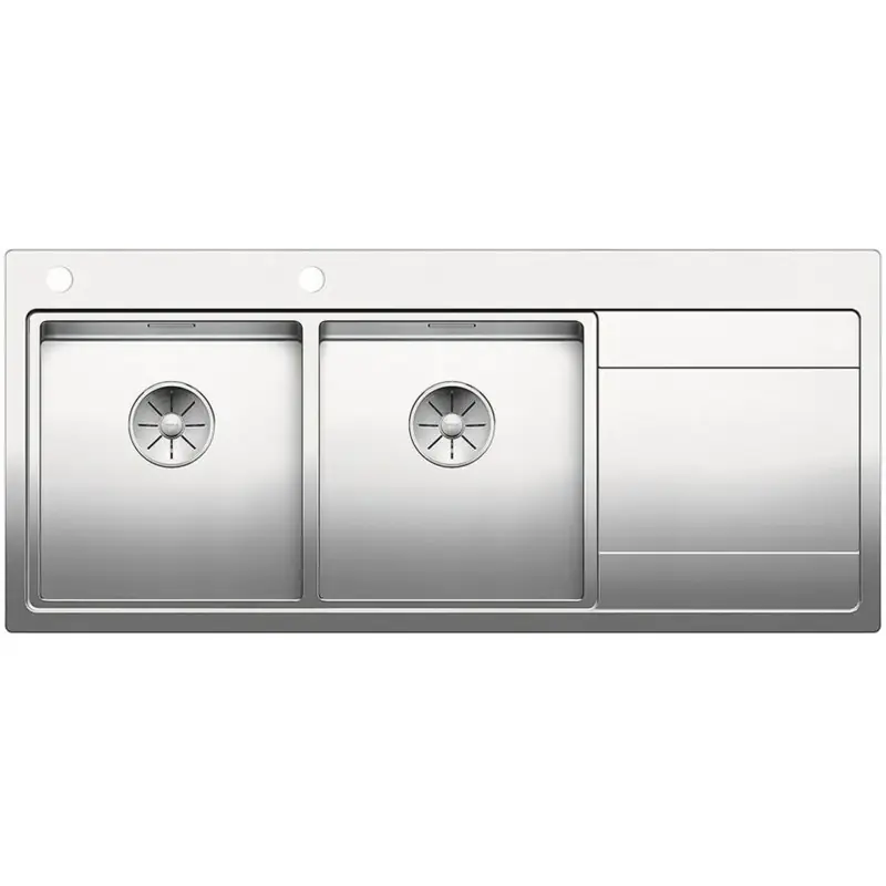 Must-Have BLANCO Divon Einbauspüle II 8 S-IF Flachrand, Edelstahl seidenglanz, Becken links 521664