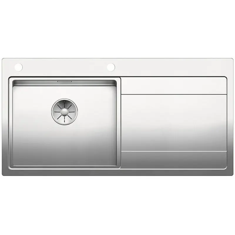 Bestseller BLANCO Divon Einbauspüle II 5 S-IF Flachrand, Edelstahl seidenglanz, Becken links 521659