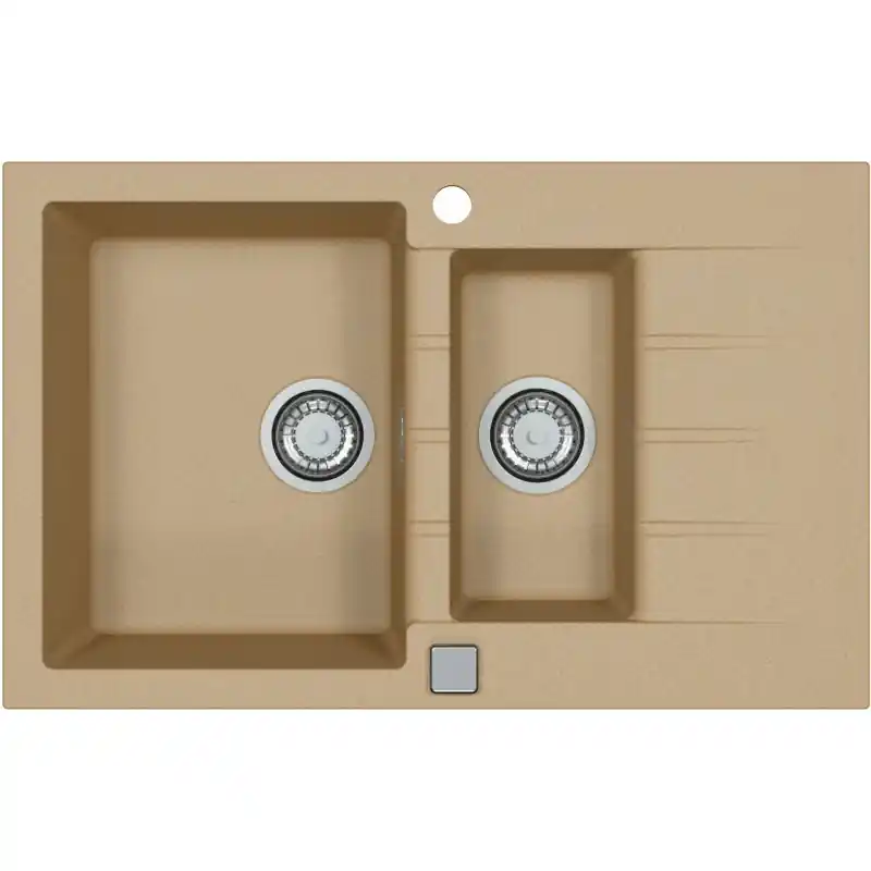 ALVEUS CADIT 70 Granitspüle, 790 x 500 mm, beige 1131359 Sichere Zahlung