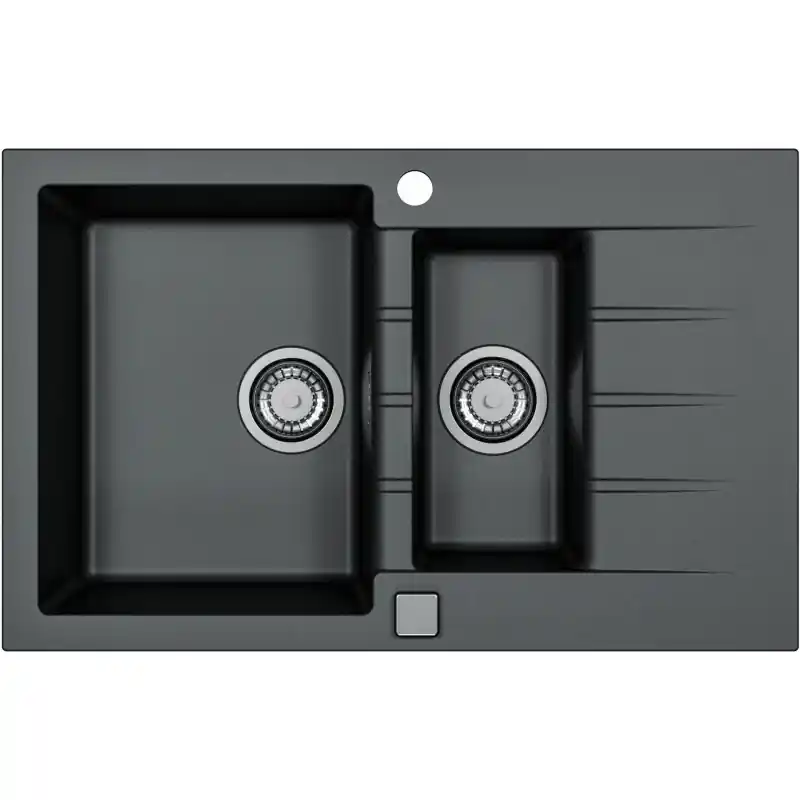 ALVEUS CADIT 70 Granitspüle, 790 x 500 mm, schwarz 1131361 Wochenendangebot