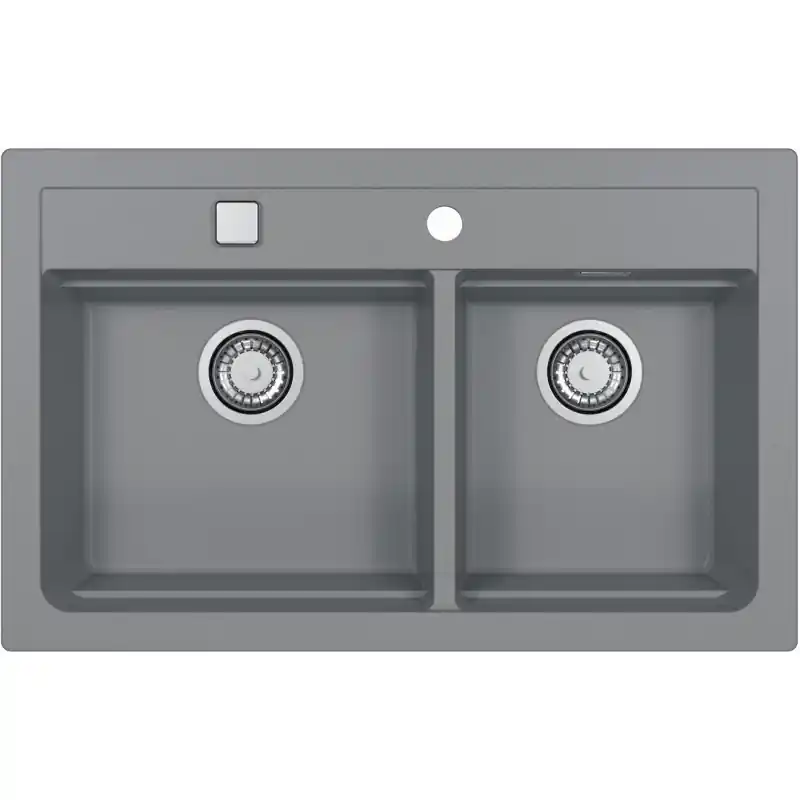 Zertifiziert ALVEUS ATROX 50 Granitspüle, 790 x 500 mm, Beton 1132001