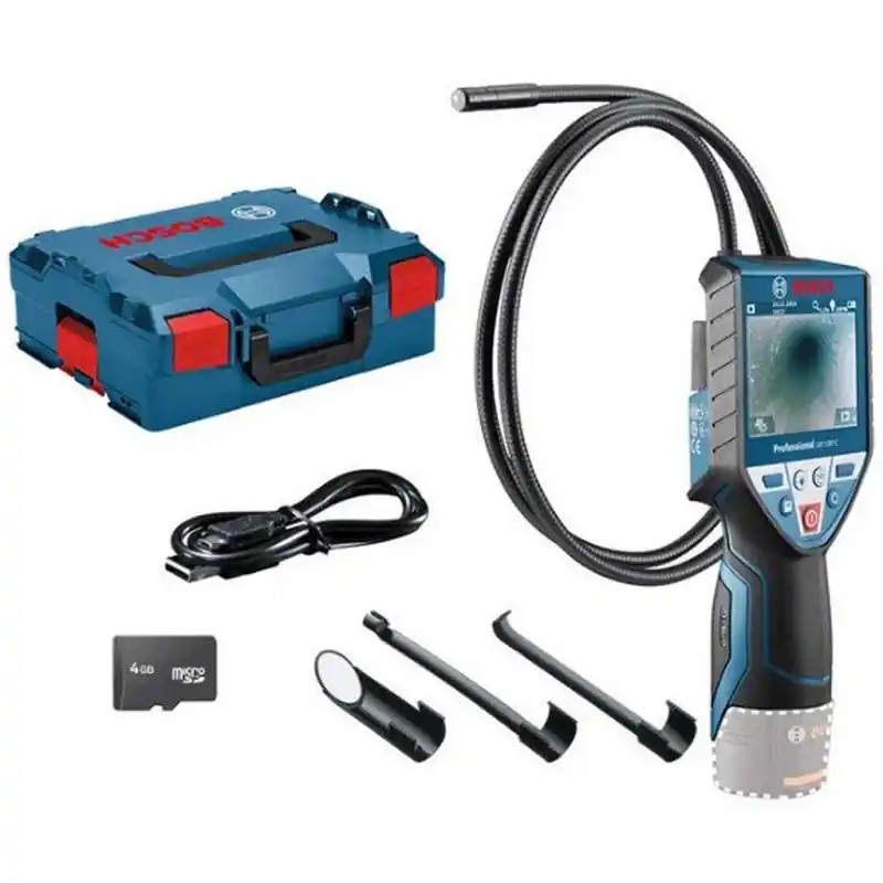 BOSCH Akku-Inspektionskamera GIC 120 C 12 V Solo inkl. Zubehör-Set in L-Boxx 0601241208 Echt